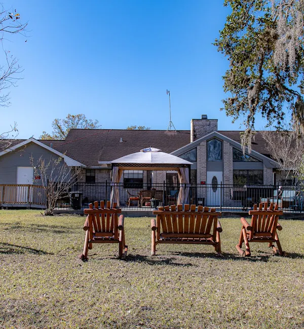Board and care home backyard in Victoria TX
