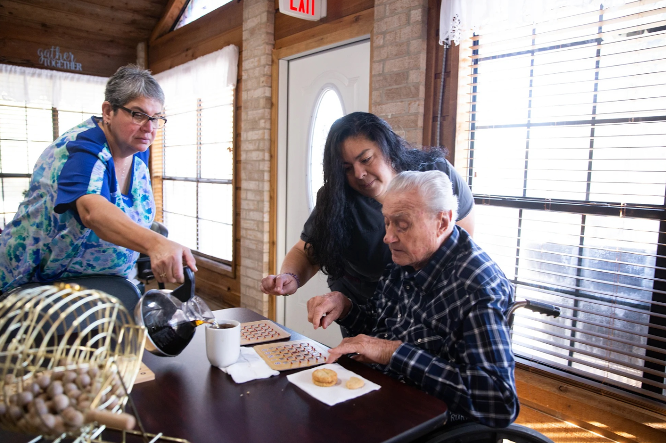 Caregivers helping seniors in assisted living Victoria TX